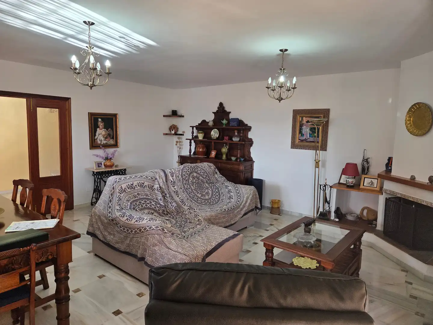 Living room of Houses for sale in Málaga  with Air Conditioner, Private garden and Terrace