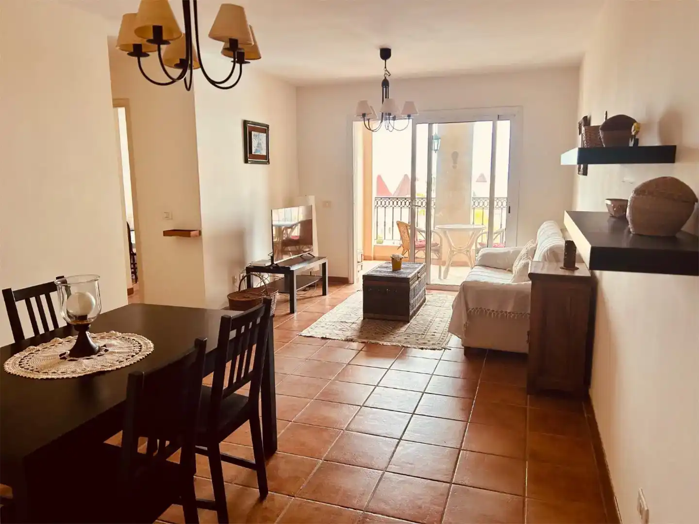 Wohnzimmer von Wohnung zur Miete in Santa Úrsula mit Schwimmbad, Möbliert und Balkon