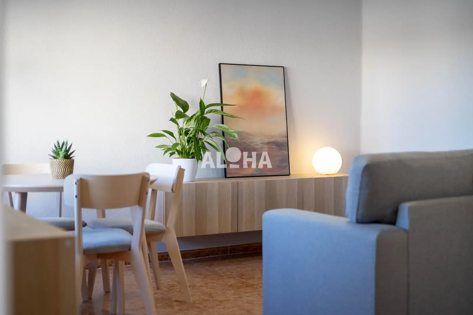 Sala d'estar de Apartament de lloguer en Moncada amb Aire condicionat, Moblat i Balcó