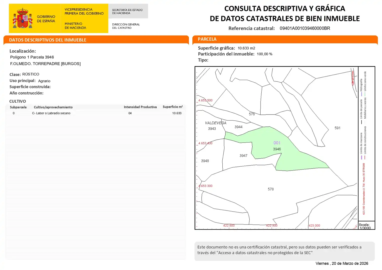 Vista exterior de Terreno en venta en Torrepadre