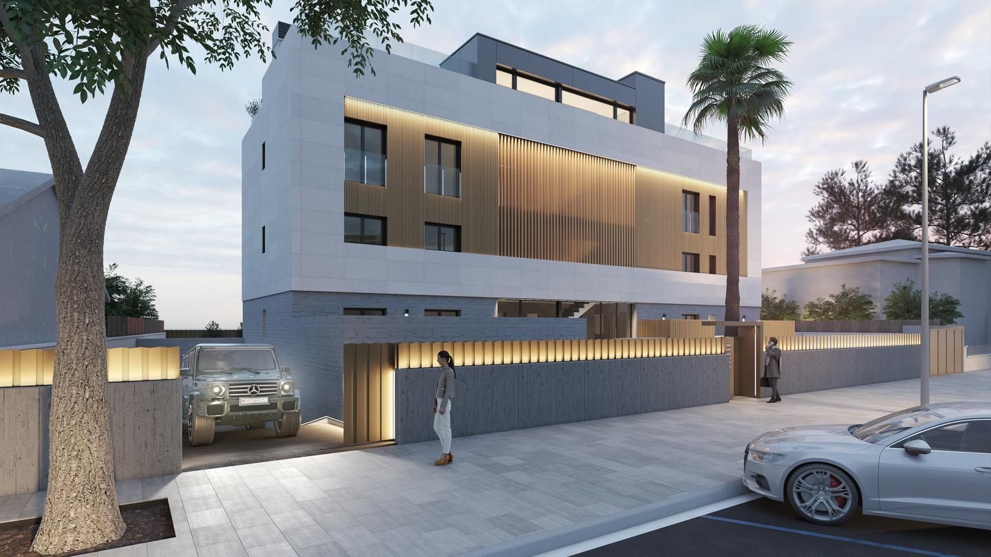 Exterior view of Planta baja for sale in Castelldefels  with Air Conditioner, Private garden and Community pool