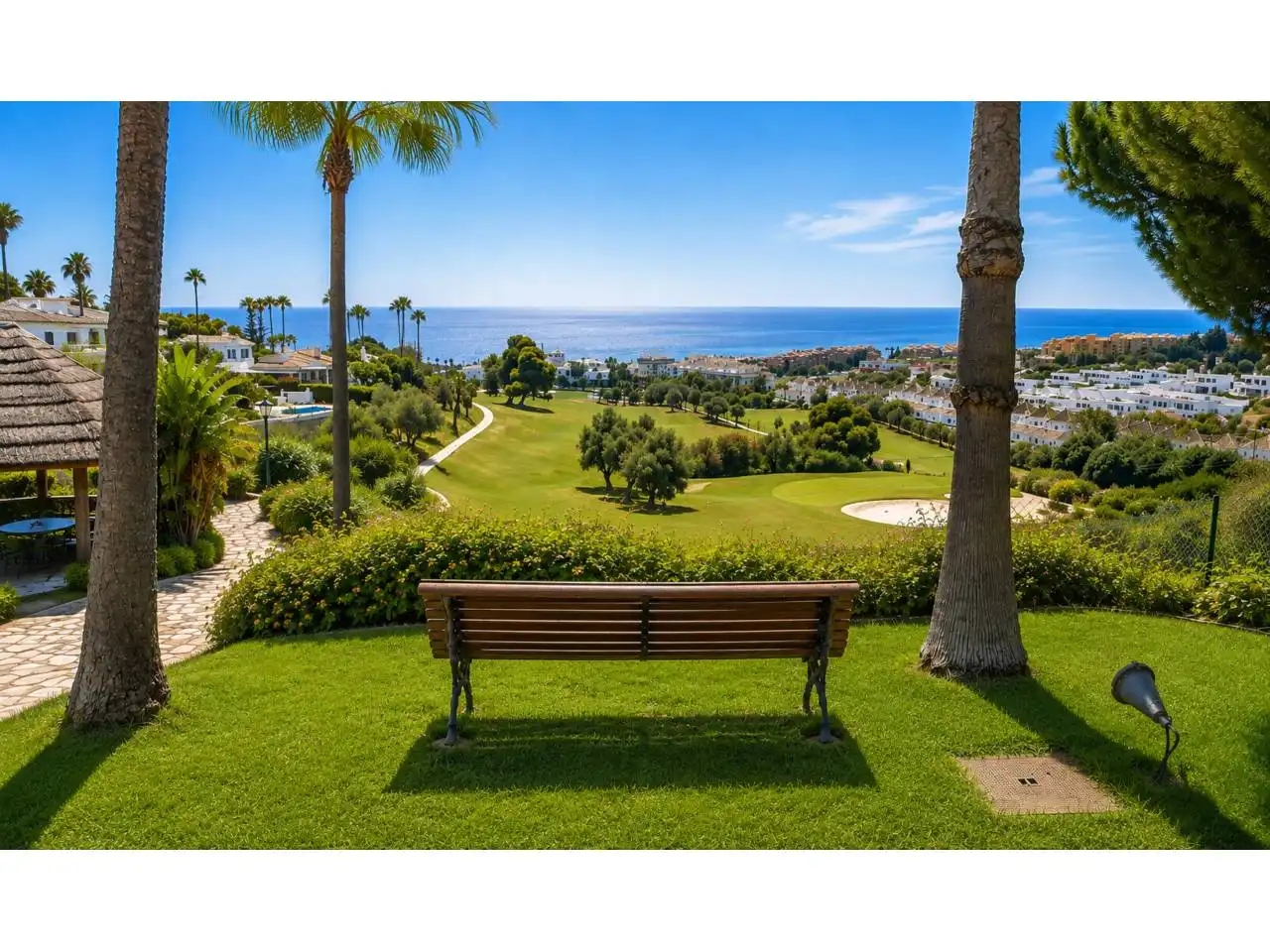 Garden of Flat for sale in Manilva  with Air Conditioner, Terrace and Community pool