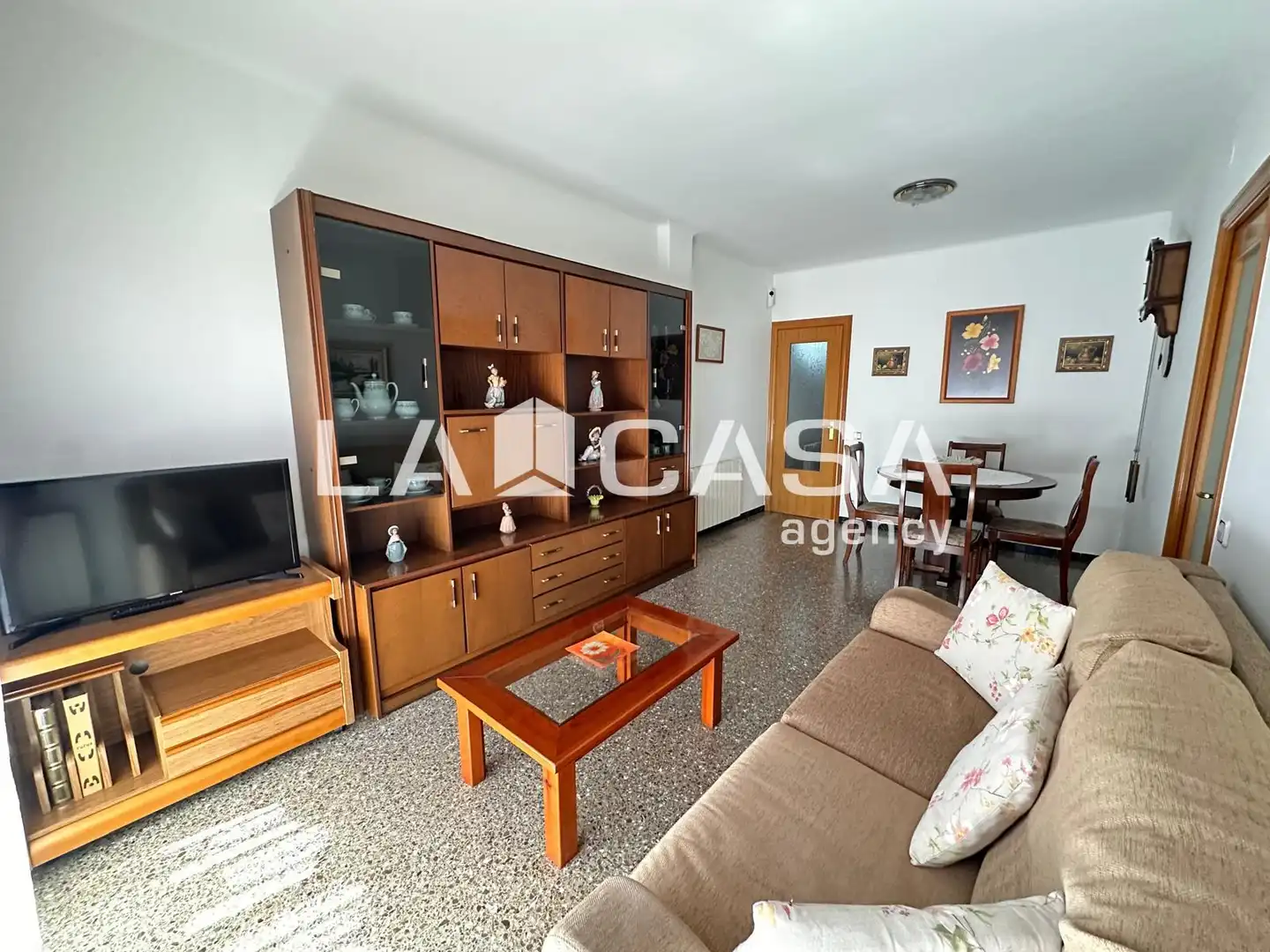 Sala de estar de Piso en venta en Canovelles con Amueblado y Balcón