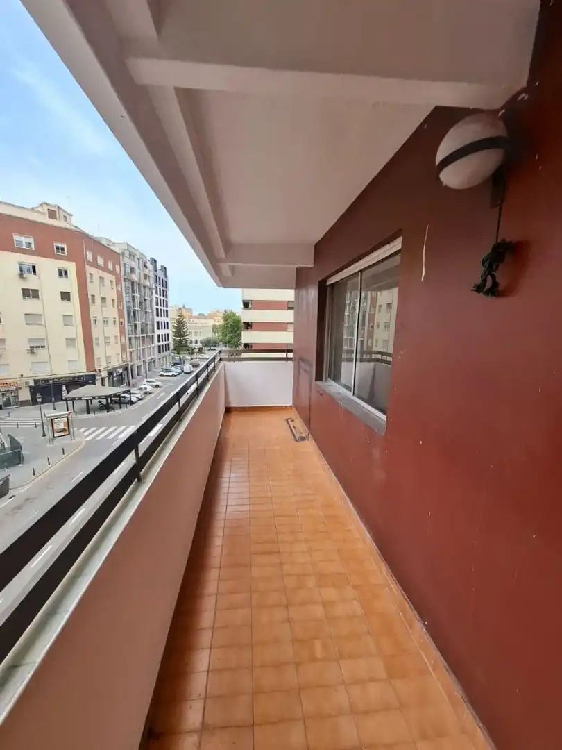 Balcony of Flat for rent in Valencia  with Air Conditioner, Private garden and Balcony