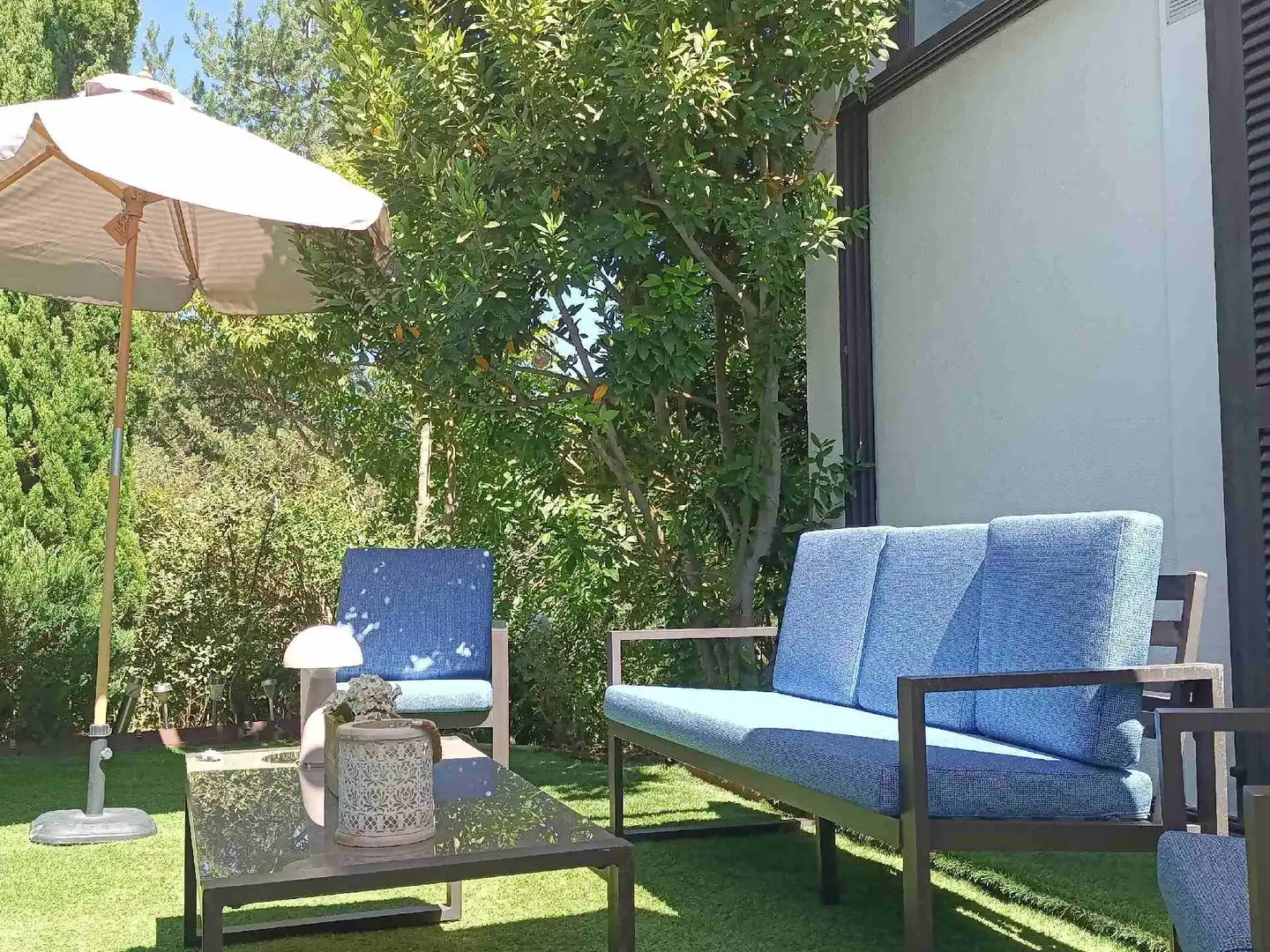 Terraza de Casa o chalet en venta en La Puebla de Castro con Aire acondicionado, Calefacción y Jardín privado