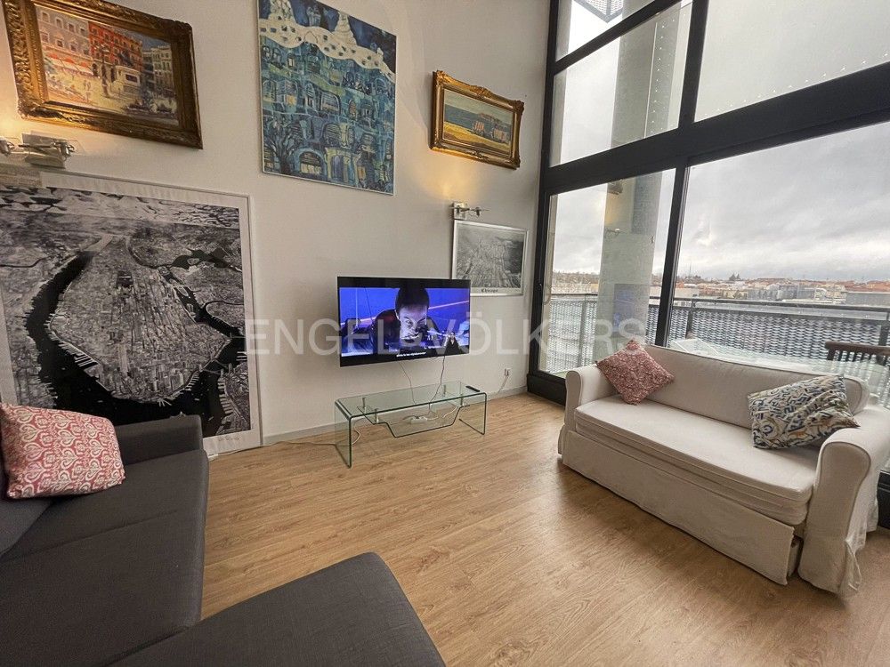 Living room of Loft to rent in San Sebastián de los Reyes  with Air Conditioner, Heating and Parquet flooring