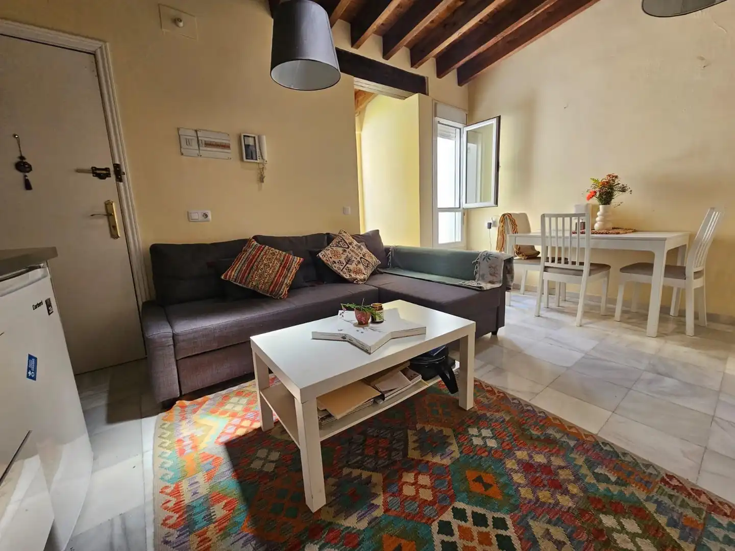 Sala de estar de Ático de alquiler en Sevilla con Aire acondicionado, Terraza y Amueblado