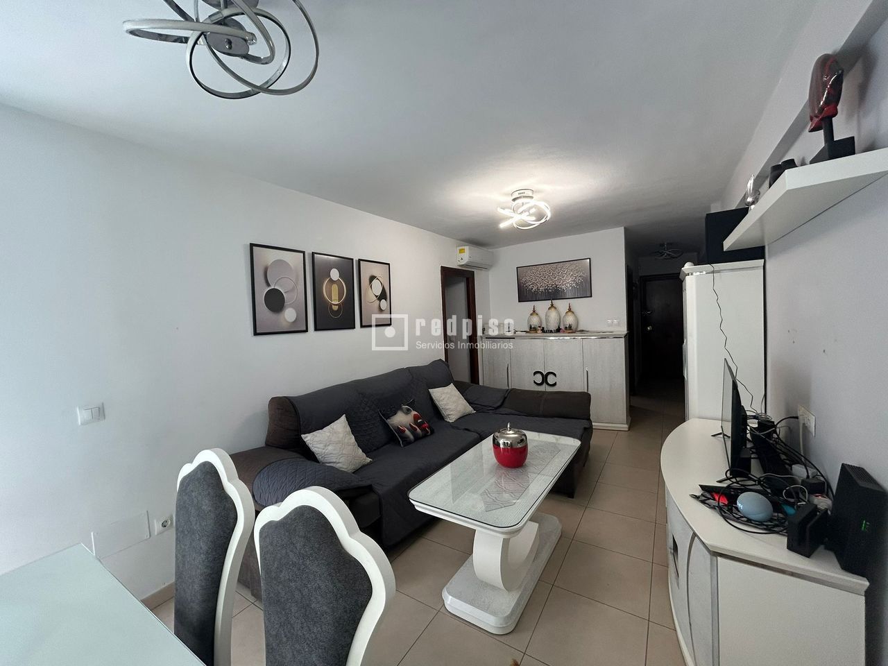 Sala de estar de Piso de alquiler en Málaga Capital con Calefacción y Terraza