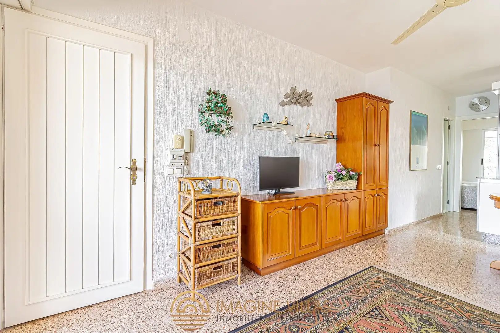 Sala de estar de Apartamento en venta en La Manga del Mar Menor con Amueblado y Piscina comunitaria