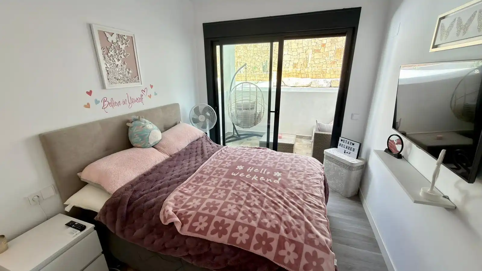 Schlafzimmer von Maisonette zum Verkauf in Finestrat mit Klimaanlage, Heizung und Privatgarten