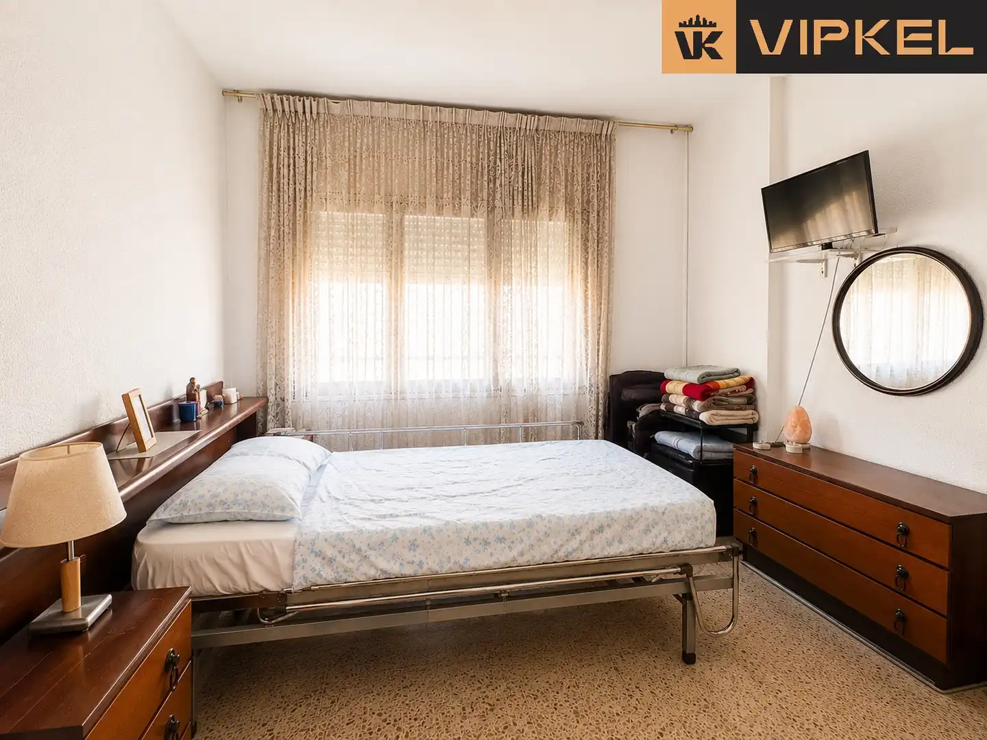 Bedroom of Flat for sale in Badalona  with Air Conditioner, Heating and Furnished