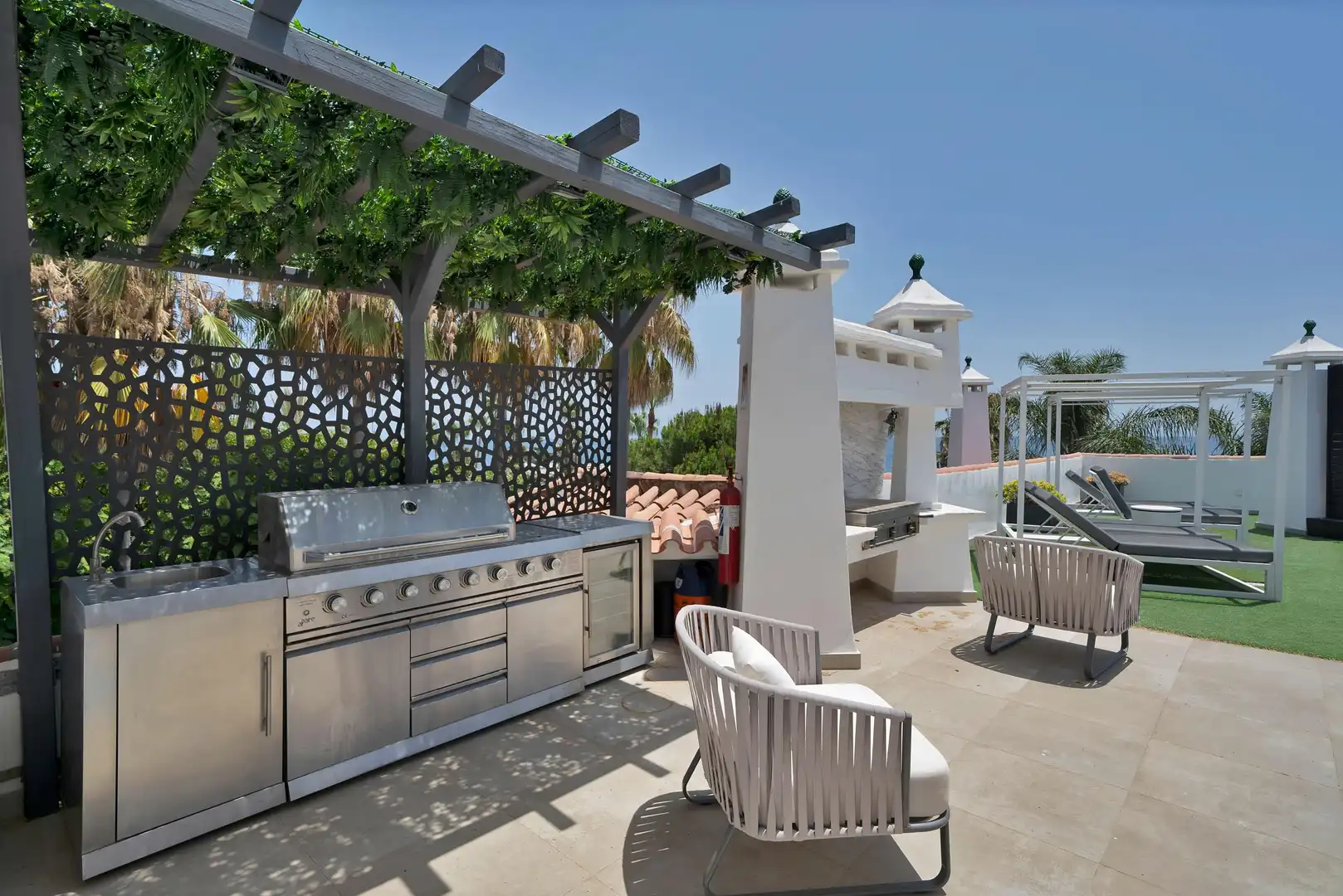 Terrasse von Haus oder Chalet zur Miete in Marbella mit Heizung, Privatgarten und Terrasse