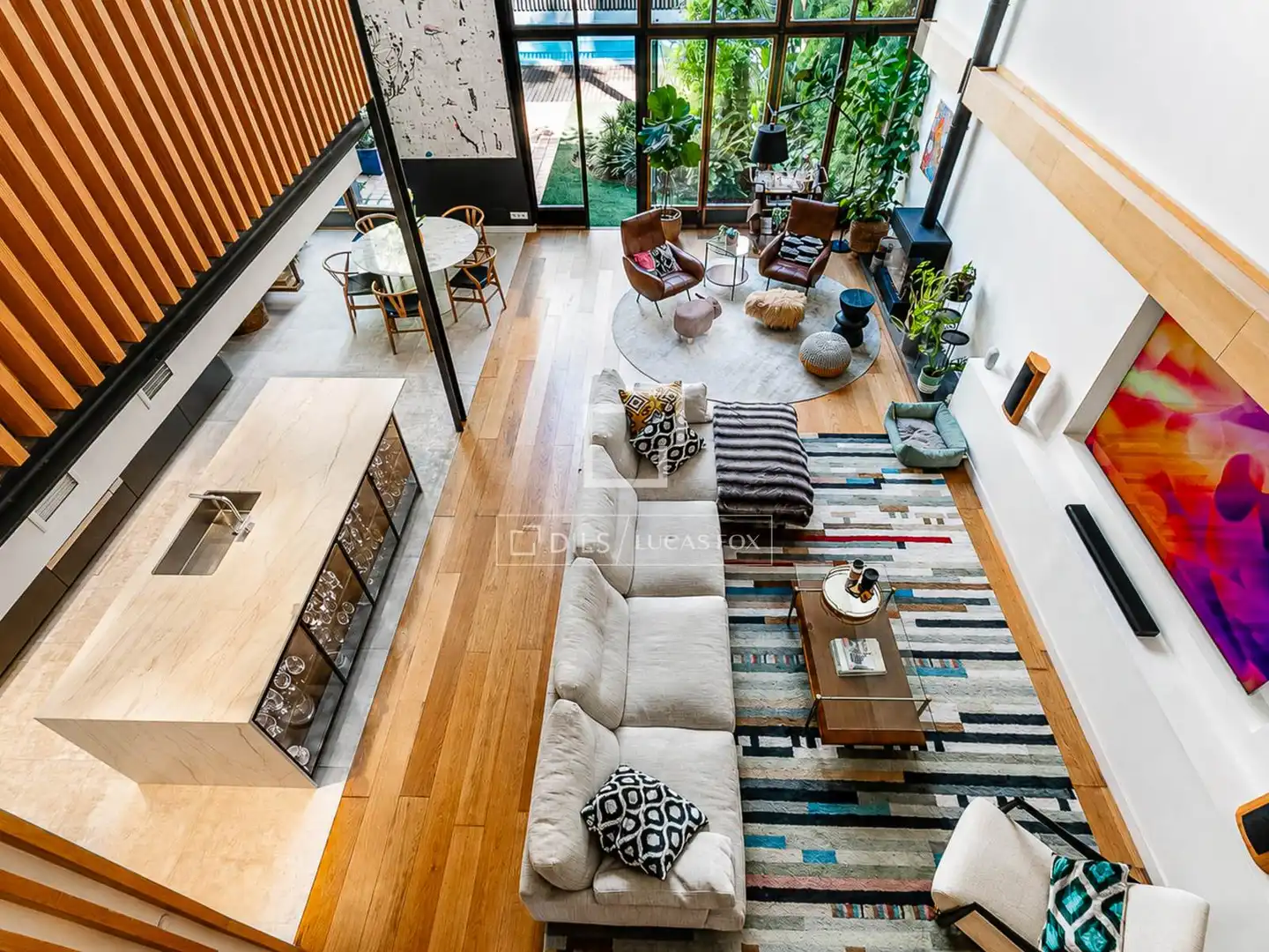 Sala d'estar de Casa o xalet en venda en Barcelona amb Aire condicionat, Jardí privat i Terrassa