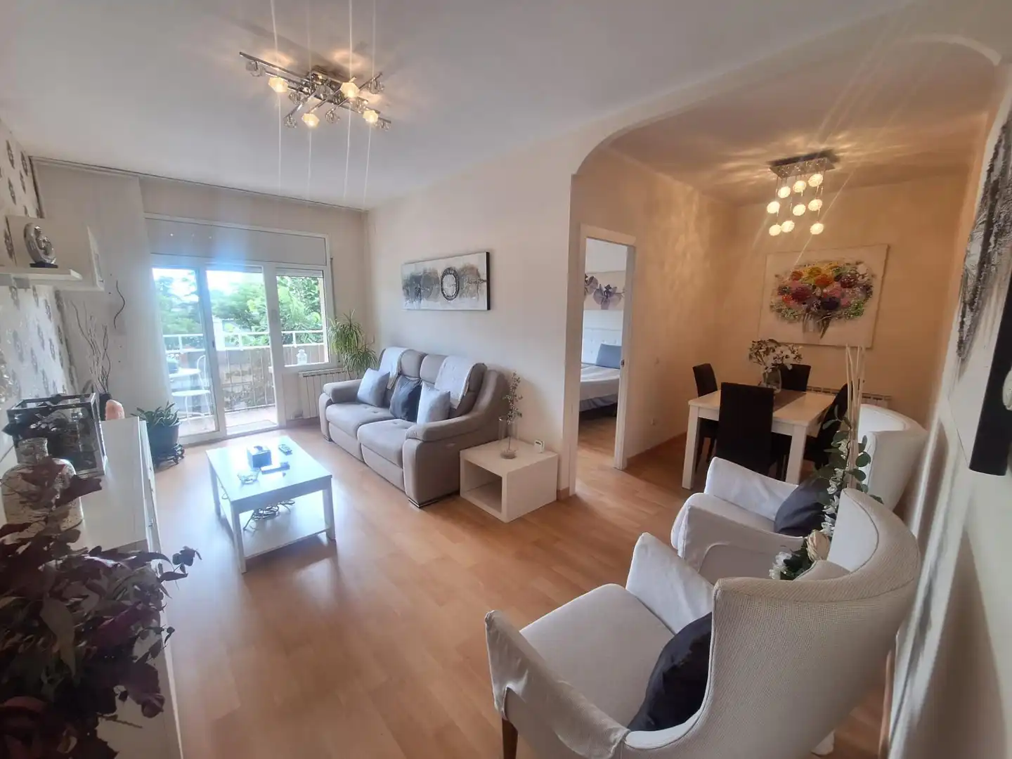 Sala de estar de Piso en venta en Sabadell con Calefacción, Parquet y Terraza