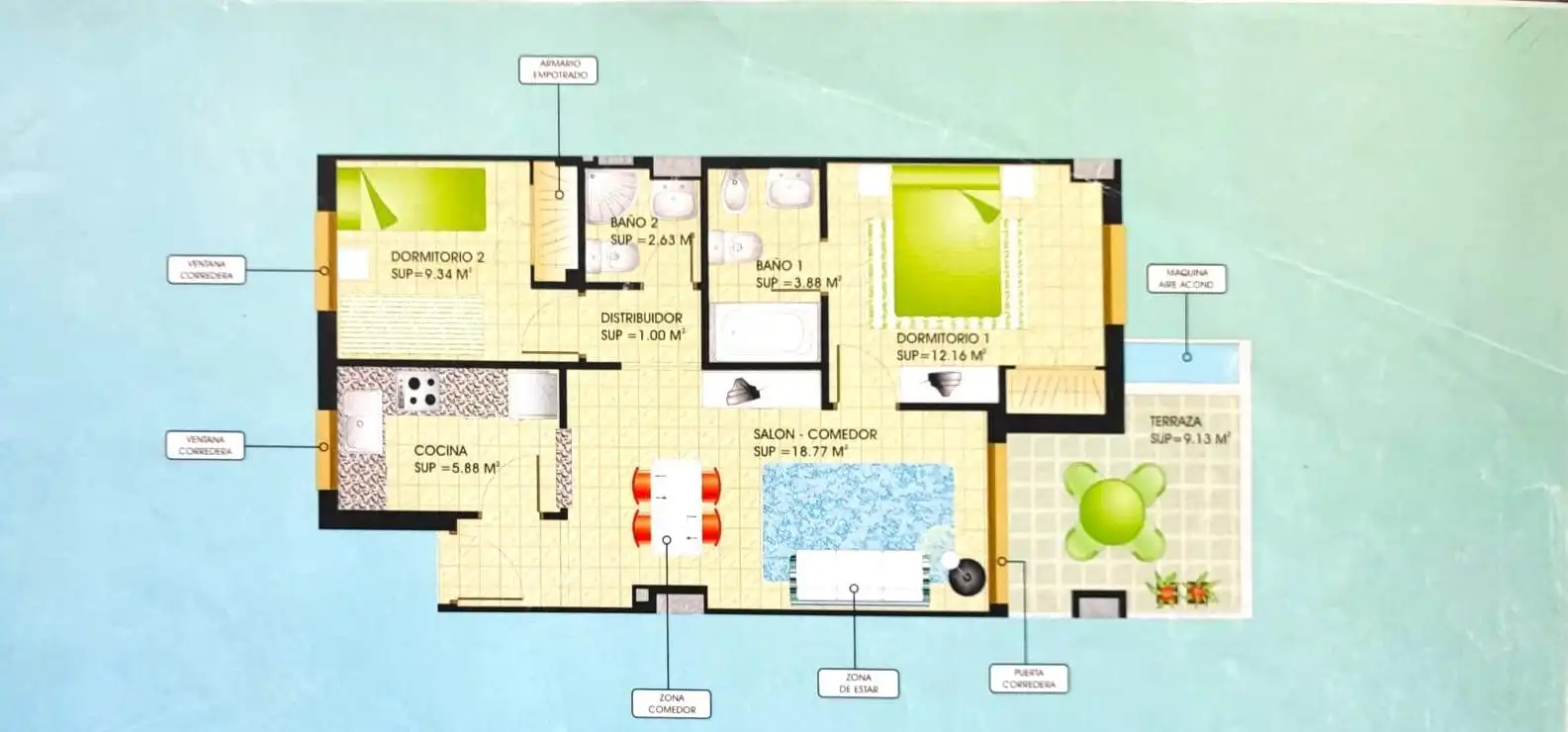 Apartament en venda en Oropesa del Mar / Orpesa amb Aire condicionat, Terrassa i Traster