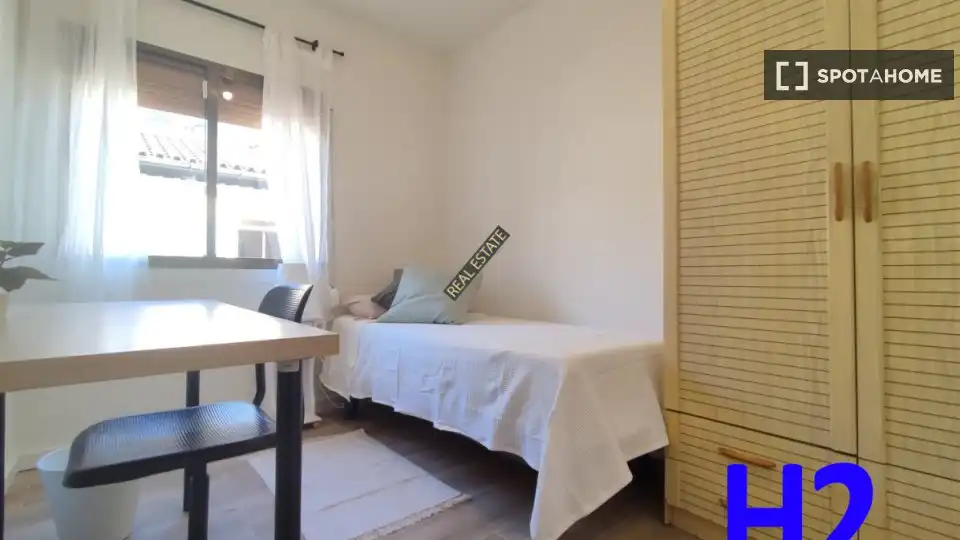 Schlafzimmer von Wohnung zur Miete in Barcelona mit Klimaanlage, Heizung und Möbliert
