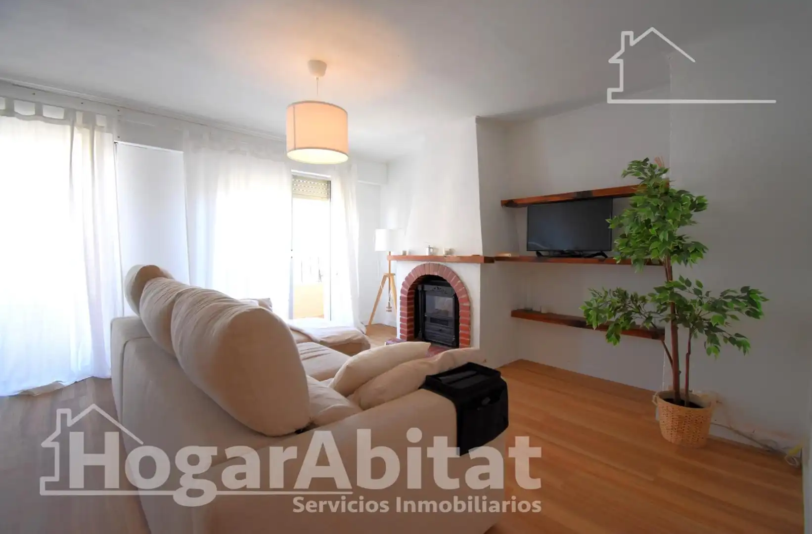 Living room of Flat for sale in Beniarbeig  with Air Conditioner, Heating and Parquet flooring