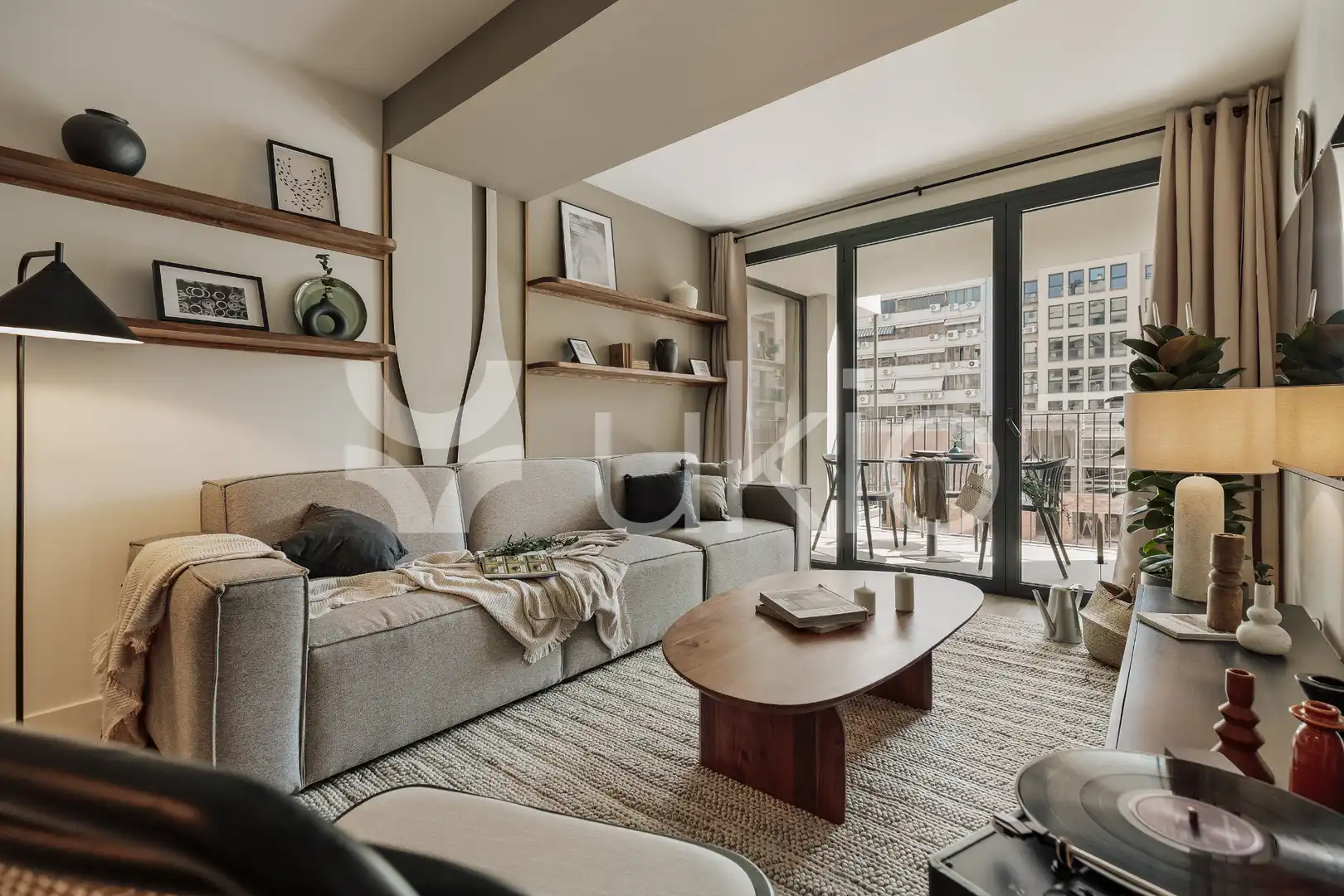 Wohnzimmer von Wohnungen zur Miete in Barcelona mit Klimaanlage, Heizung und Möbliert