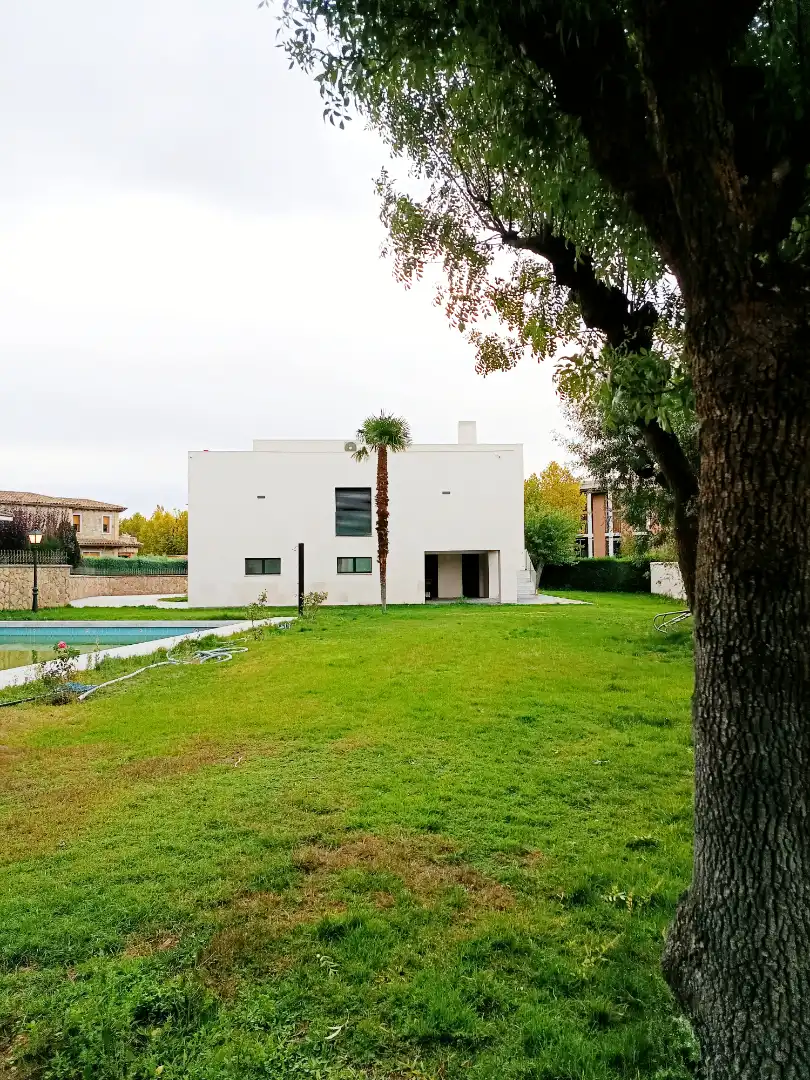 Vista exterior de Casa o chalet en venta en Villamayor con Calefacción, Jardín privado y Terraza