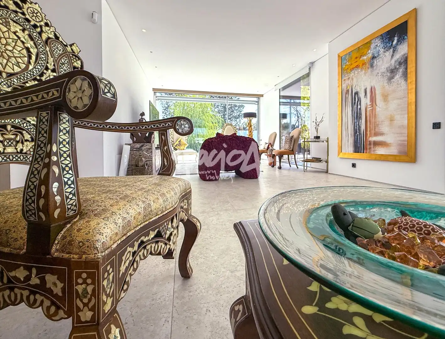 Sala de estar de Casa o chalet en venta en Pozuelo de Alarcón con Aire acondicionado, Calefacción y Jardín privado