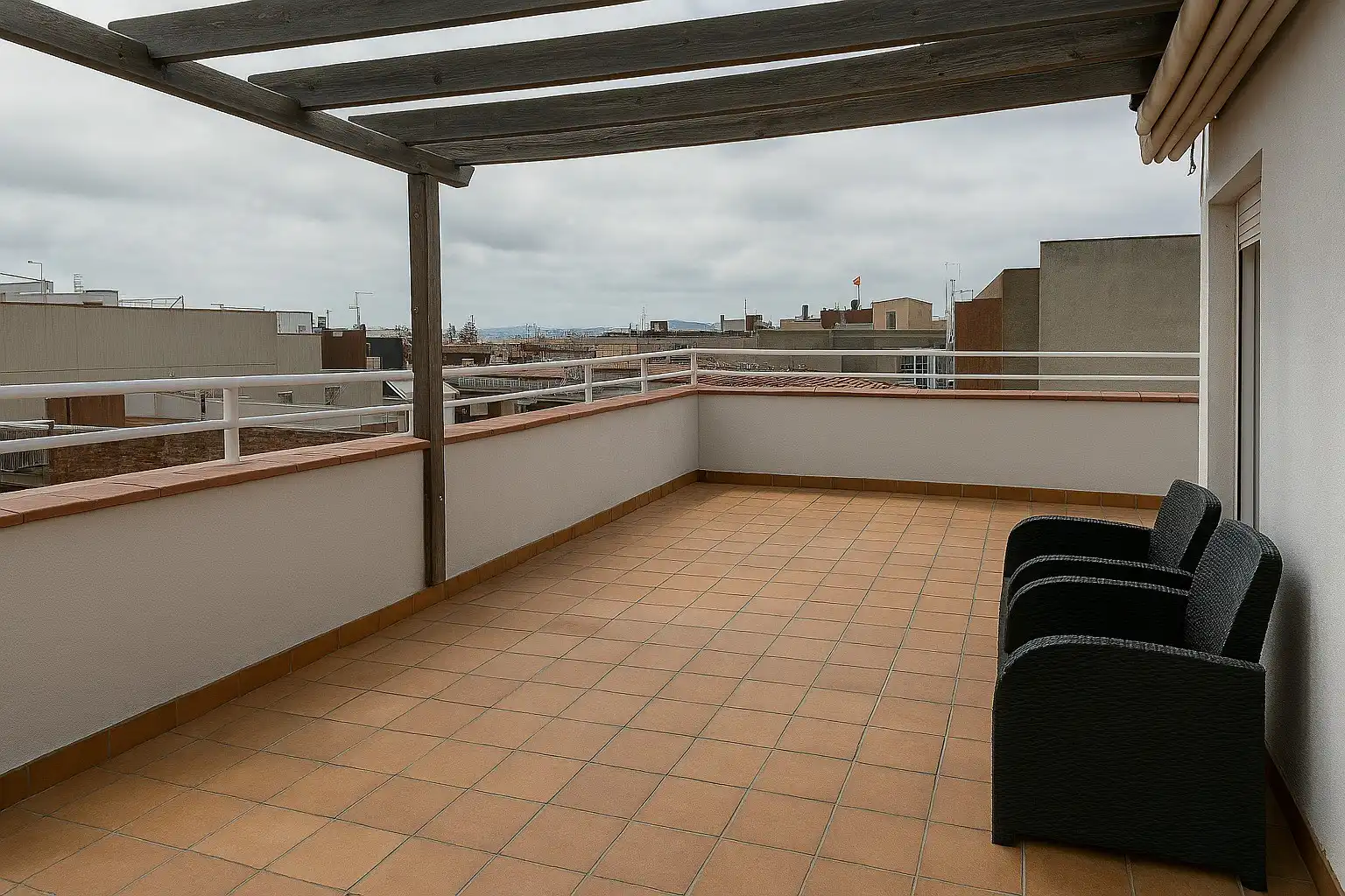 Terrasse von Dachboden zum Verkauf in Badalona mit Klimaanlage, Terrasse und Balkon