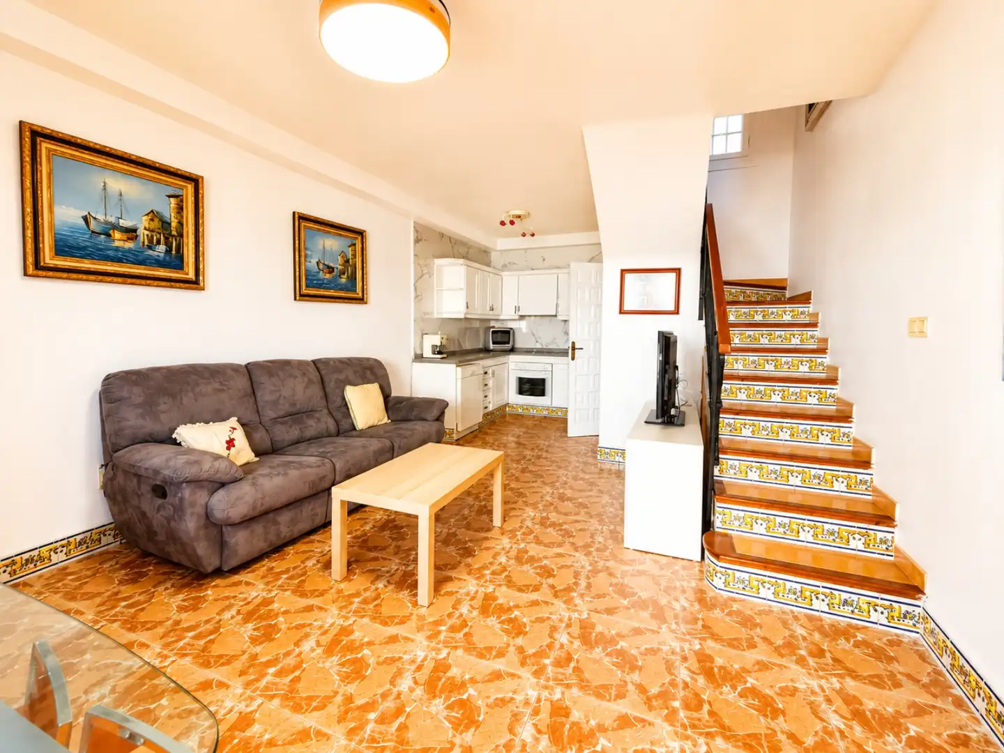 Sala d'estar de Casa adosada en venda en Santa Pola amb Aire condicionat, Calefacció i Terrassa