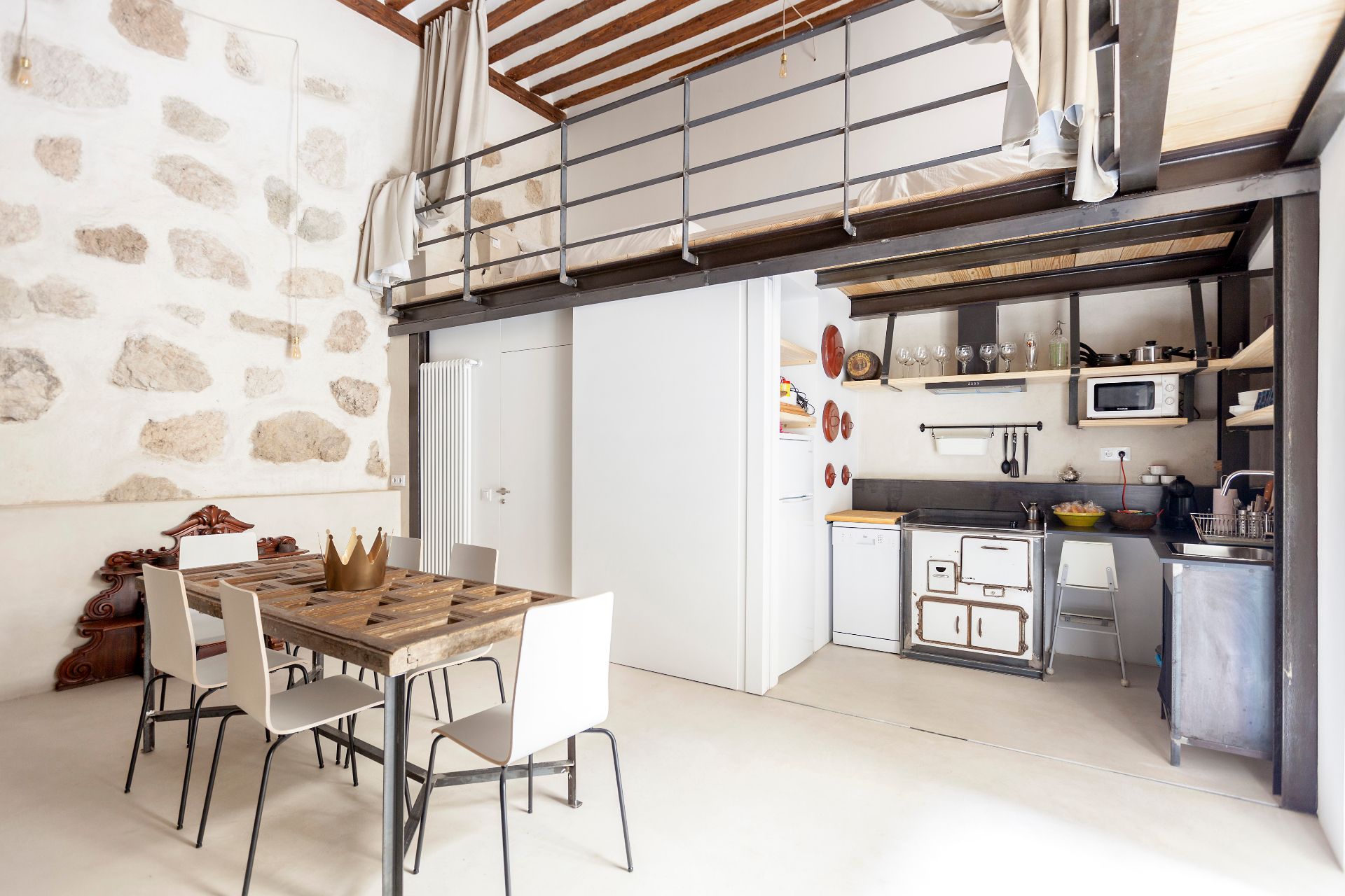 Cocina de Dúplex de alquiler en  Madrid Capital con Aire acondicionado, Calefacción y Parquet