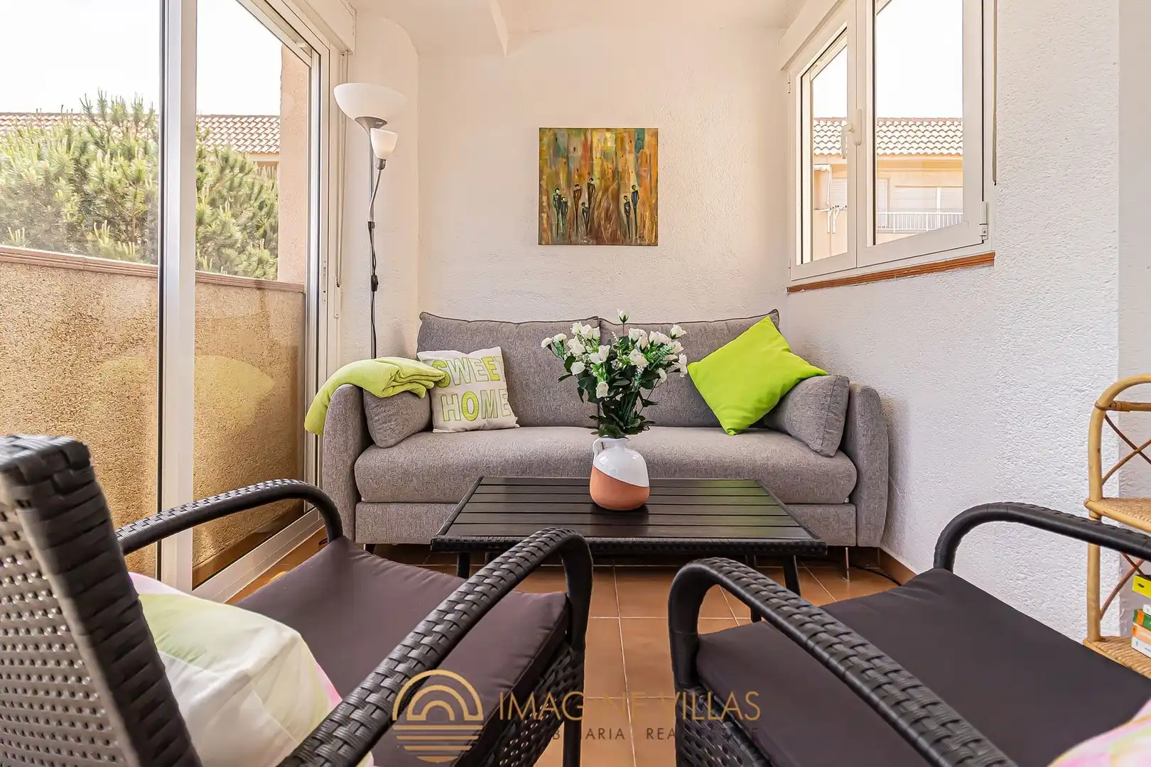 Terraza de Apartamento en venta en La Manga del Mar Menor con Amueblado y Piscina comunitaria