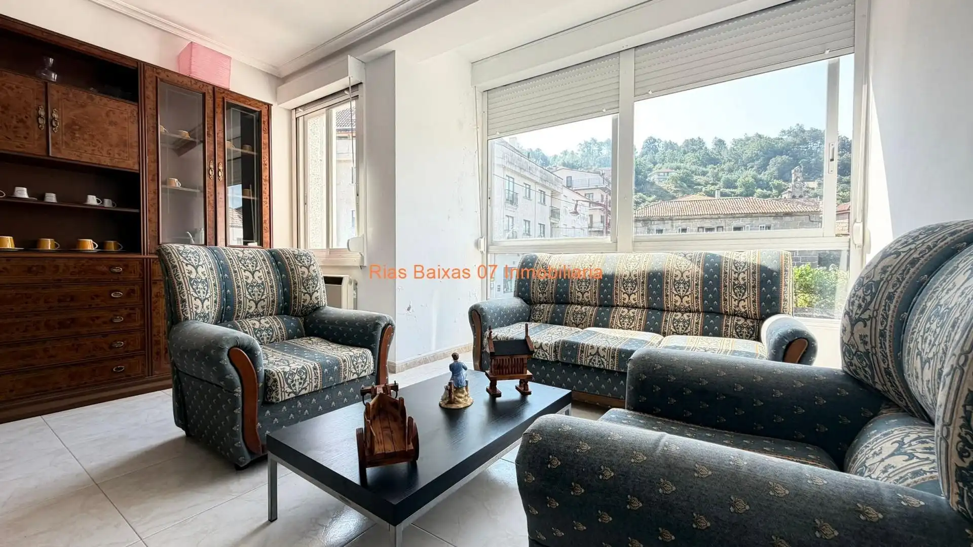 Living room of Flat for sale in Cortegada  with Heating, Terrace and Furnished