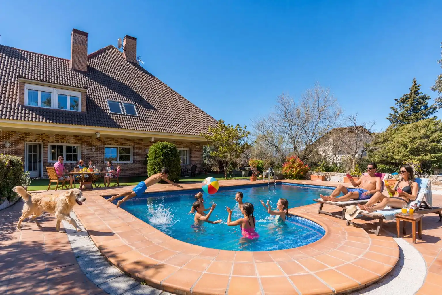 Swimming pool of Houses for sale in Collado Villalba  with Air Conditioner, Heating and Private garden