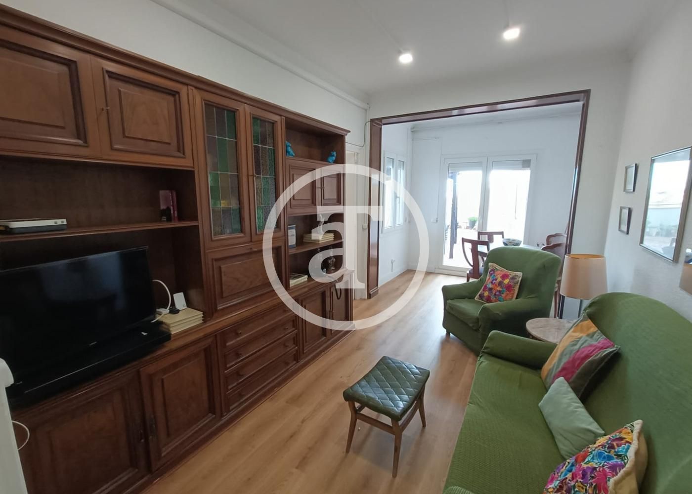 Sala de estar de Piso de alquiler en  Barcelona Capital con Aire acondicionado, Calefacción y Amueblado