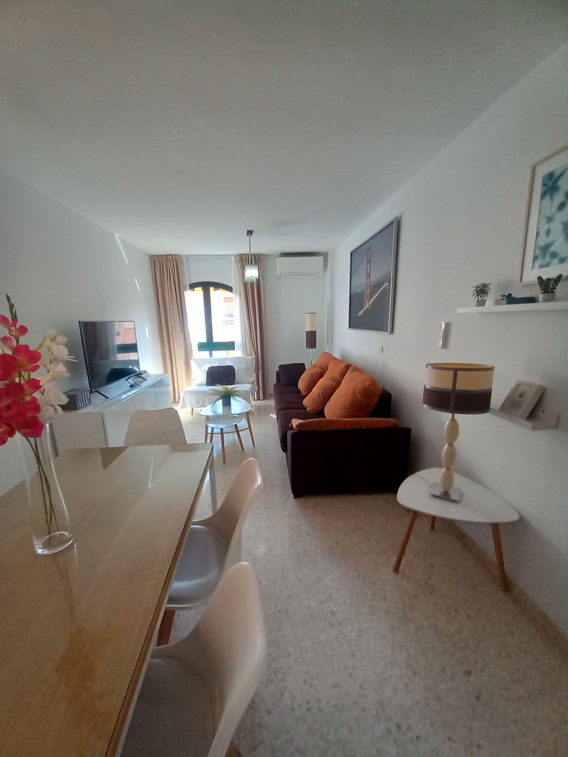 Living room of Flat for rent in Málaga Capital  with Air Conditioner, Furnished and Oven