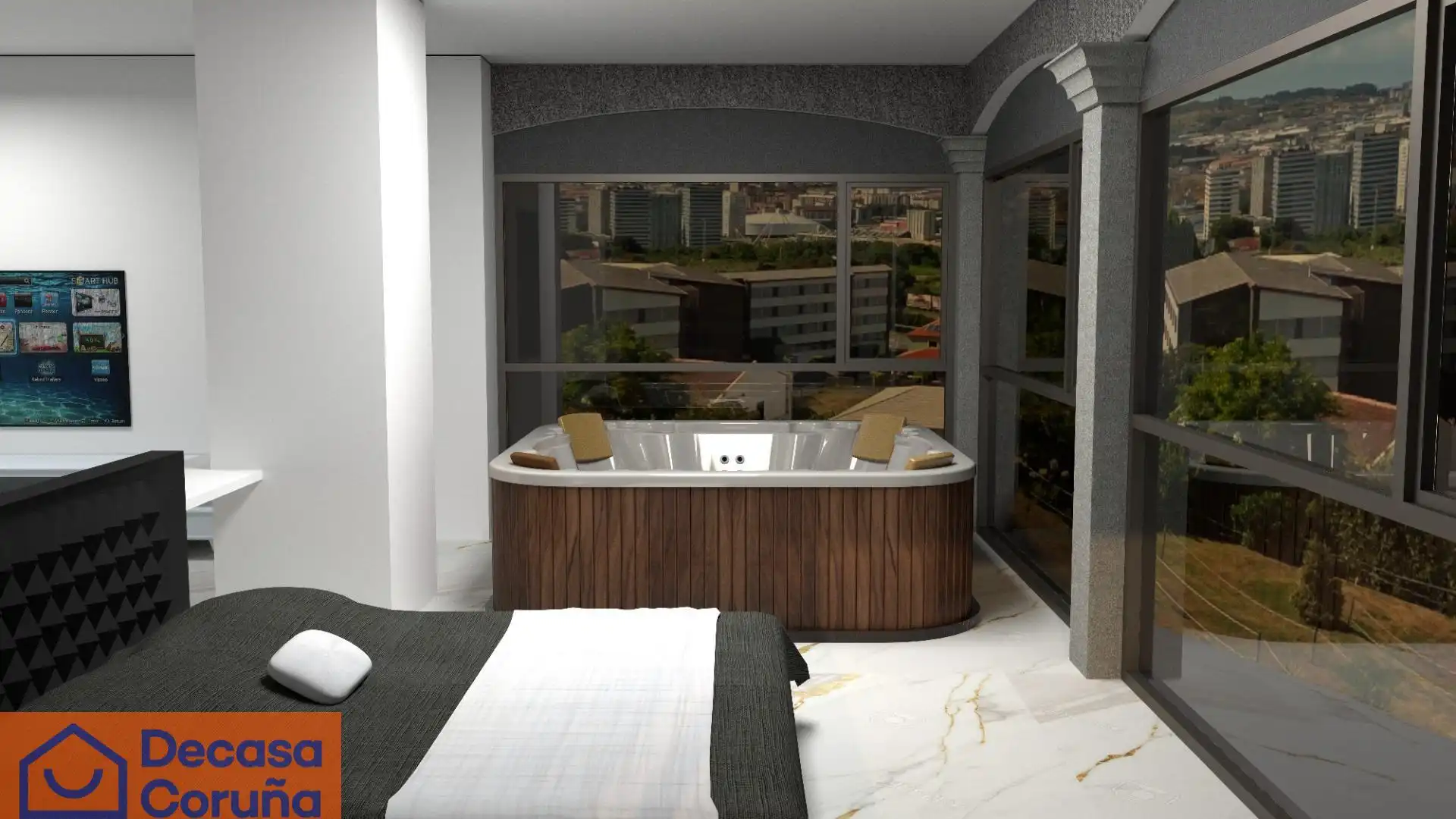 Bedroom of Houses for sale in A Coruña Capital   with Heating, Private garden and Terrace