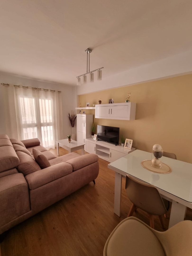 Living room of Flat for sale in Nerja  with Heating, Terrace and Furnished