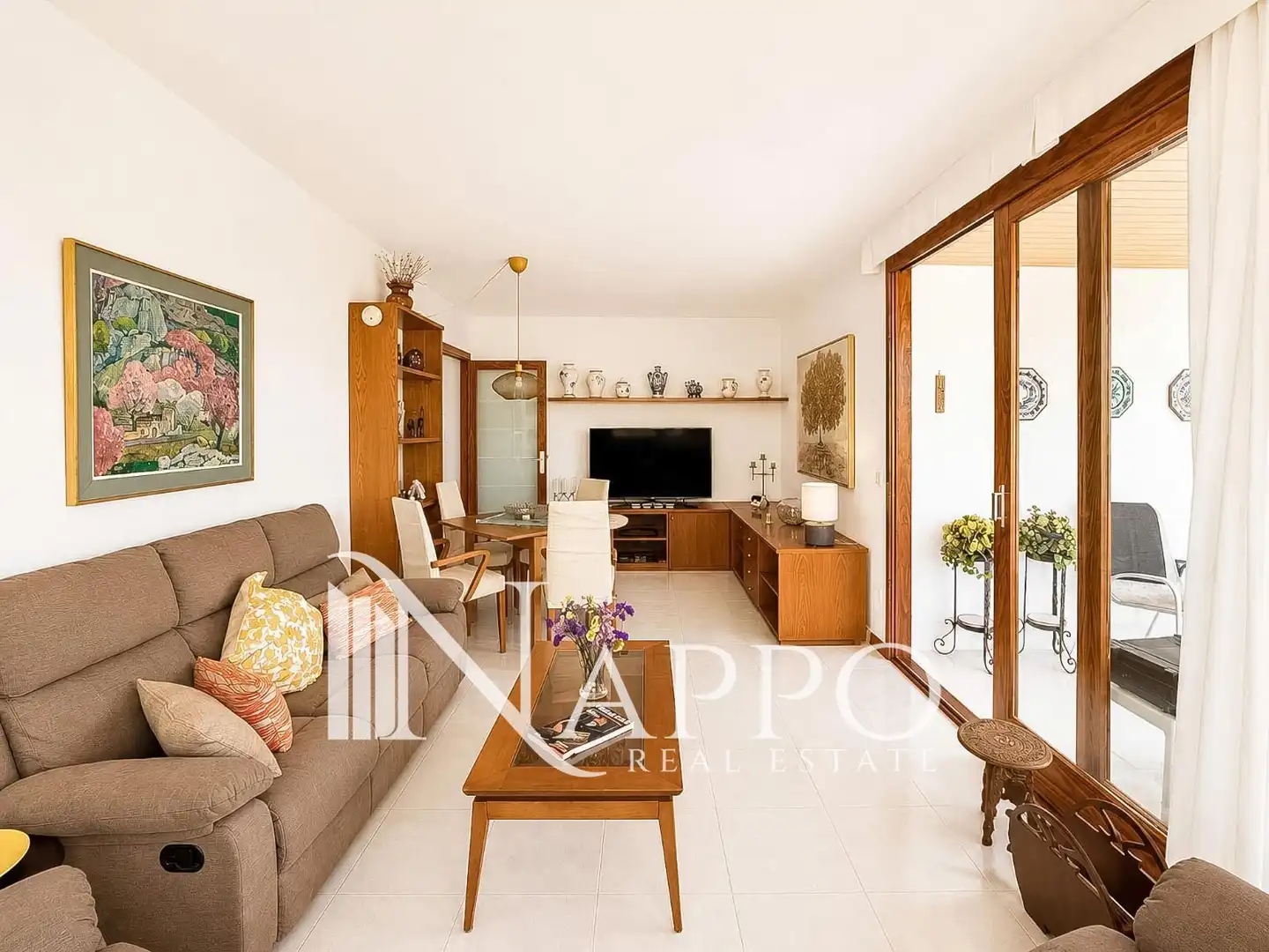 Sala d'estar de Pis de lloguer en  Palma de Mallorca amb Aire condicionat, Calefacció i Terrassa