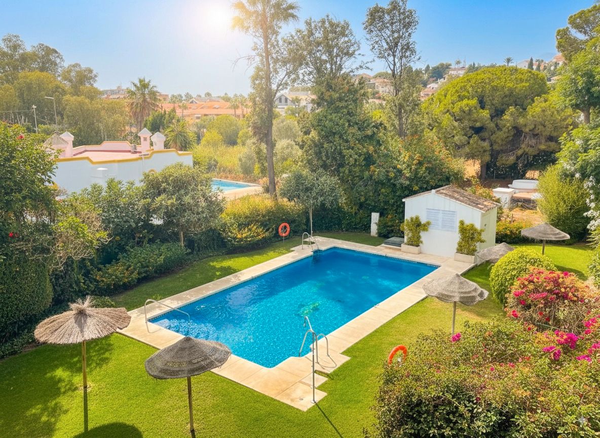 Swimming pool of Flat for sale in Marbella  with Private garden, Terrace and Furnished