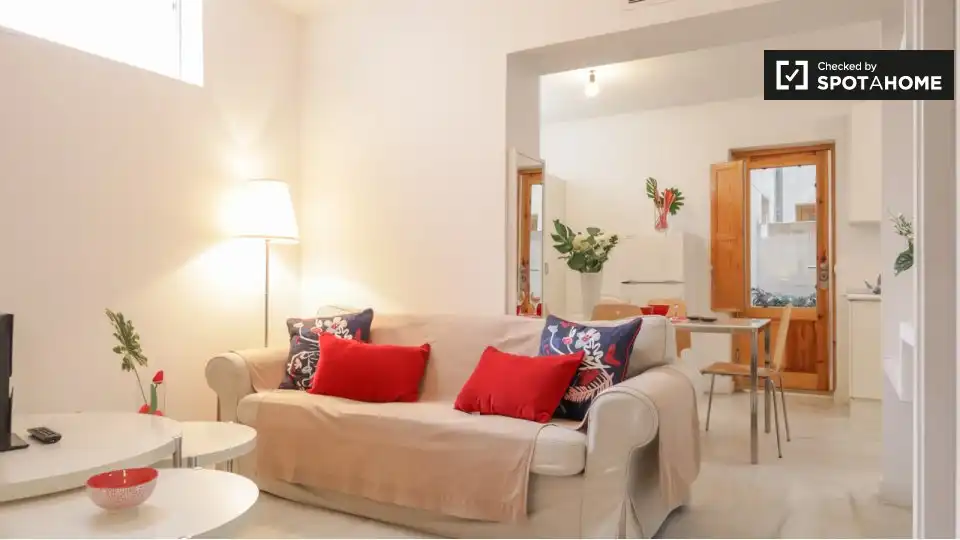 Sala de estar de Piso de alquiler en Madrid con Aire acondicionado, Calefacción y Amueblado