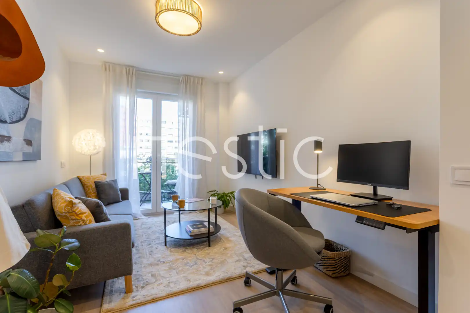 Sala d'estar de Apartament de lloguer en Madrid amb Aire condicionat, Calefacció i Moblat