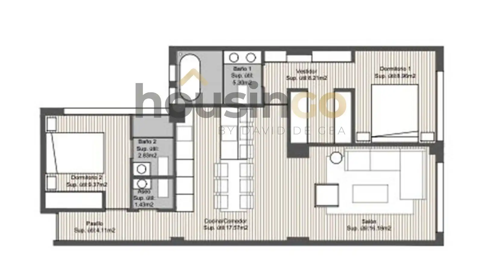 Wohnung zum Verkauf in Madrid mit Klimaanlage, Heizung und Parkett