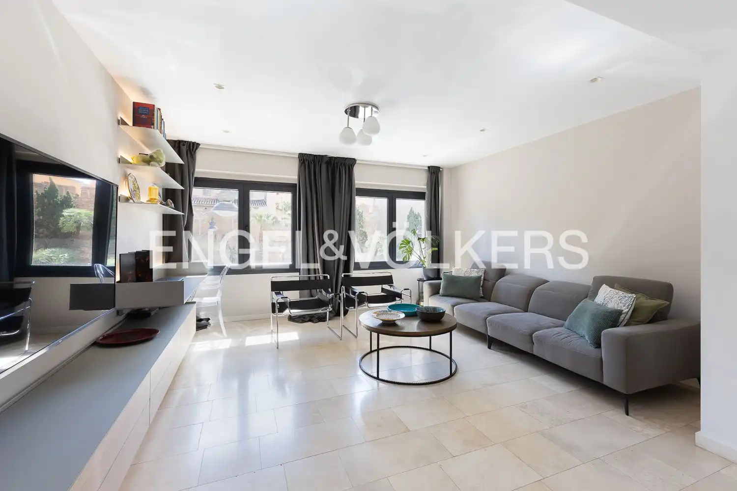 Living room of Flat for rent in Valencia  with Air Conditioner, Heating and Terrace