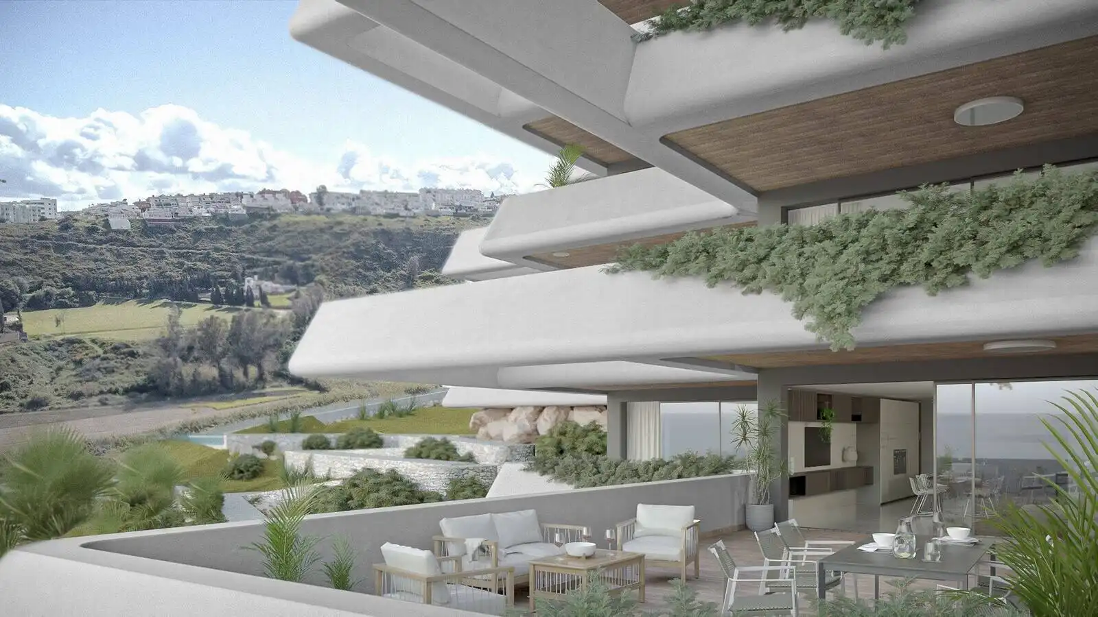 Terrace of Apartments for sale in Manilva  with Air Conditioner and Storage room