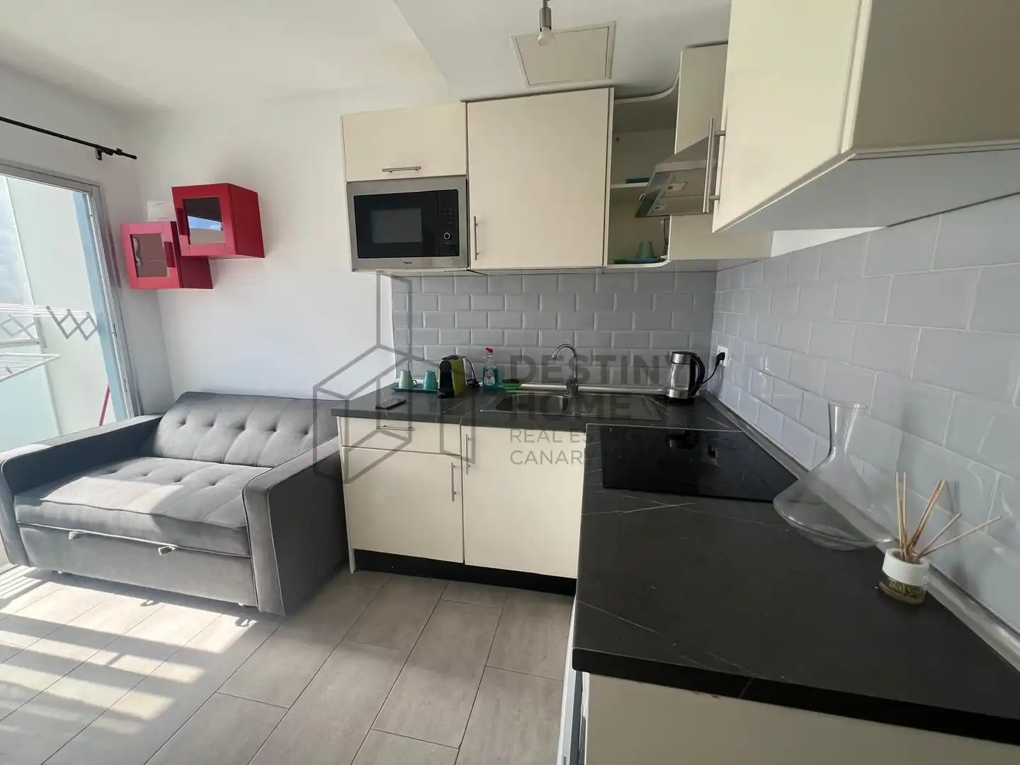 Kitchen of Apartments for sale in La Oliva  with Furnished and Community pool