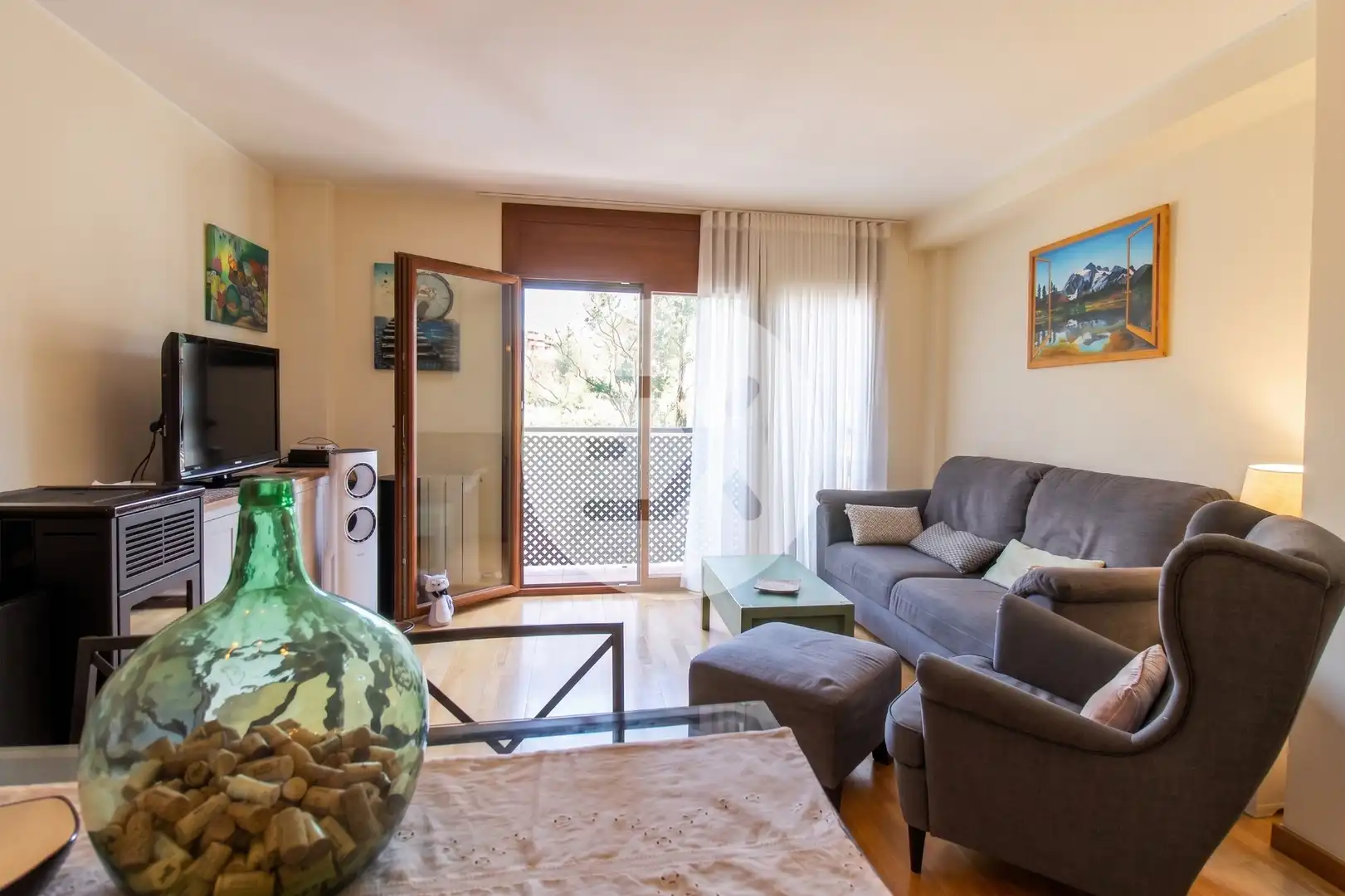 Sala d'estar de Dúplex en venda en Sant Pau de Segúries amb Parquet, Traster i Balcó