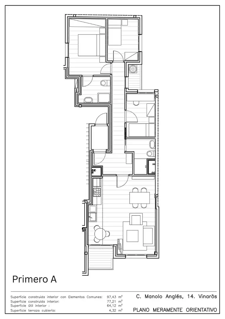Flat for sale in Vinaròs  with Terrace and Alarm