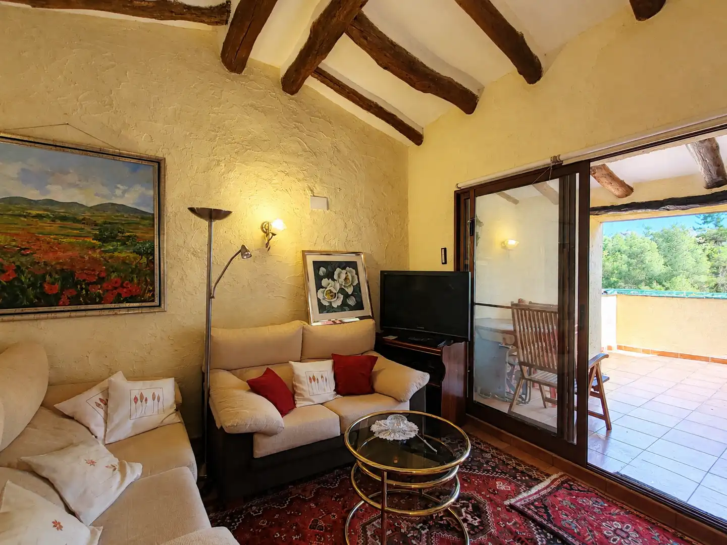 Sala de estar de Finca rústica en venta en Penàguila con Calefacción, Terraza y Trastero