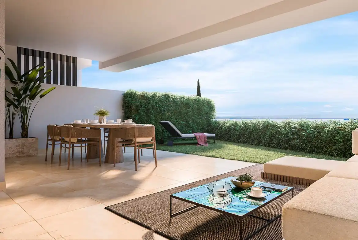 Terraza de Apartamento en venta en Fuengirola con Aire acondicionado, Calefacción y Jardín privado