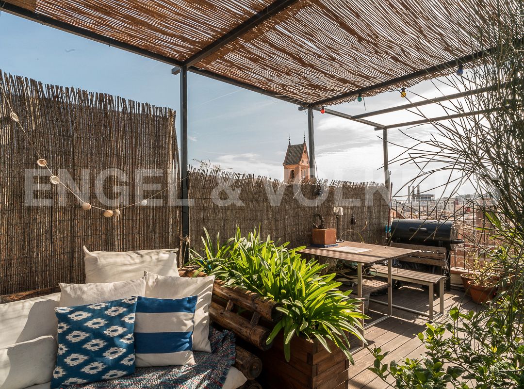 Terrace of Attic for sale in  Barcelona Capital  with Air Conditioner, Heating and Parquet flooring