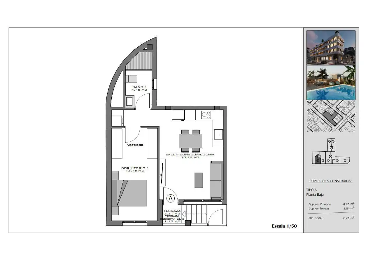 Apartamento con terraza en venta en Santa Pola ciudad, imagen 13