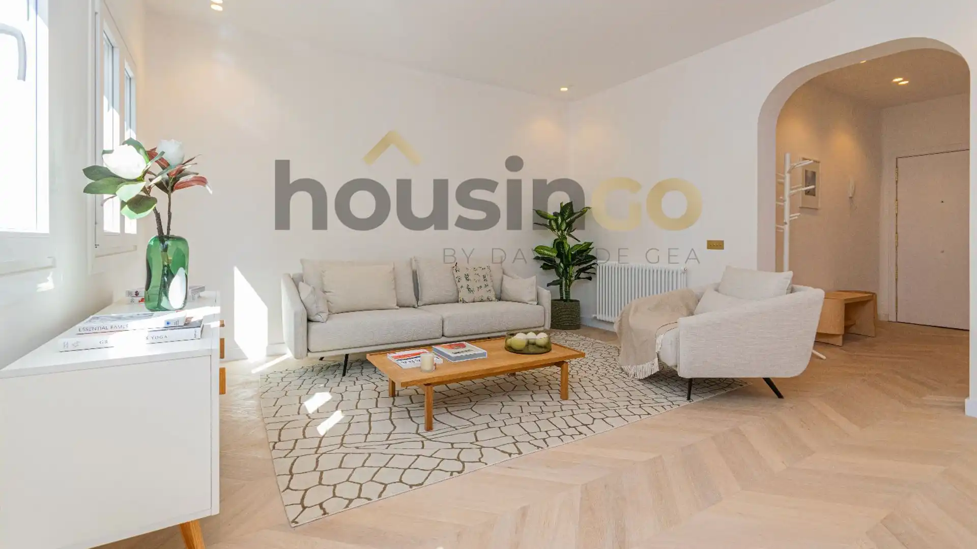 Sala de estar de Piso en venta en  Madrid Capital con Aire acondicionado, Calefacción y Parquet