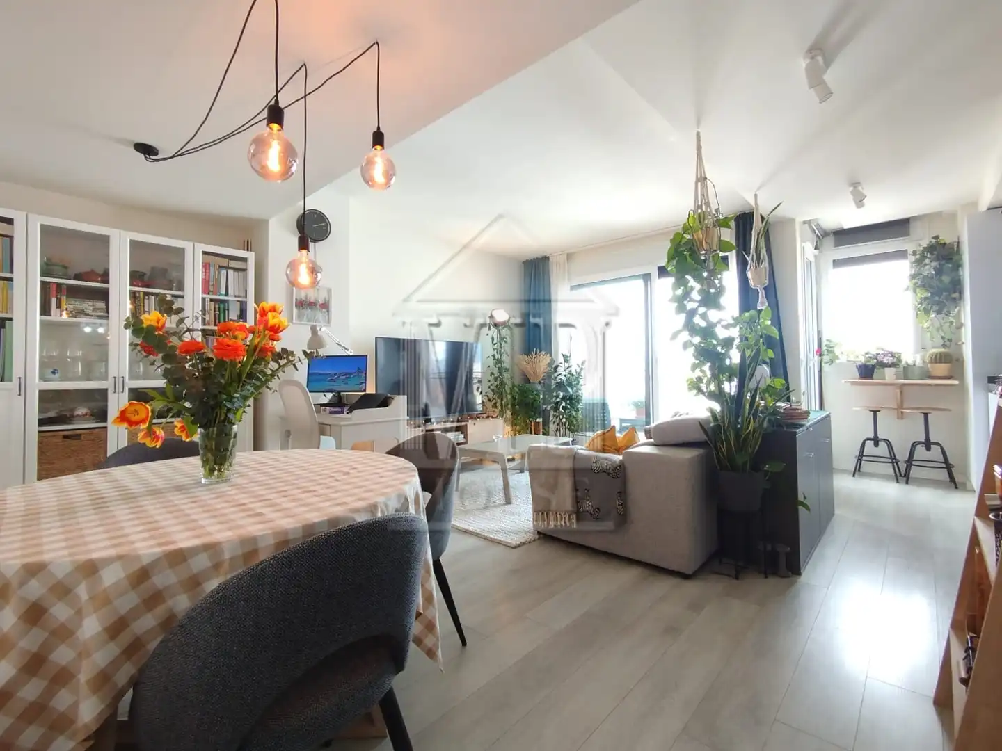 Sala de estar de Piso en venta en Badalona con Aire acondicionado, Calefacción y Parquet